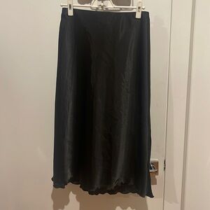 Nicole Miller black satin skirt